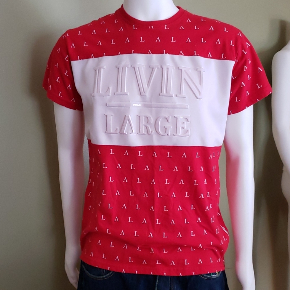 GALAXY BY HARVIC "LIVIN LARGE" Red Tee